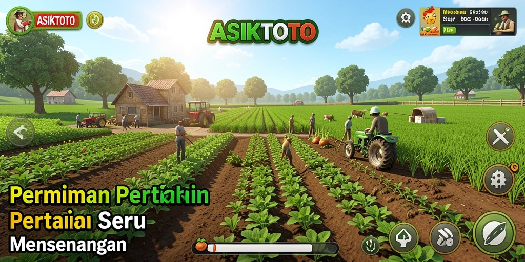 Menampilkan gameplay seru di pertanian ASIKTOTO.