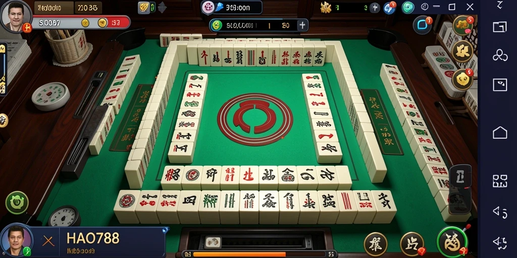 Screenshot gameplay HAO788 menampilkan suasana permainan Mahjong yang menarik.