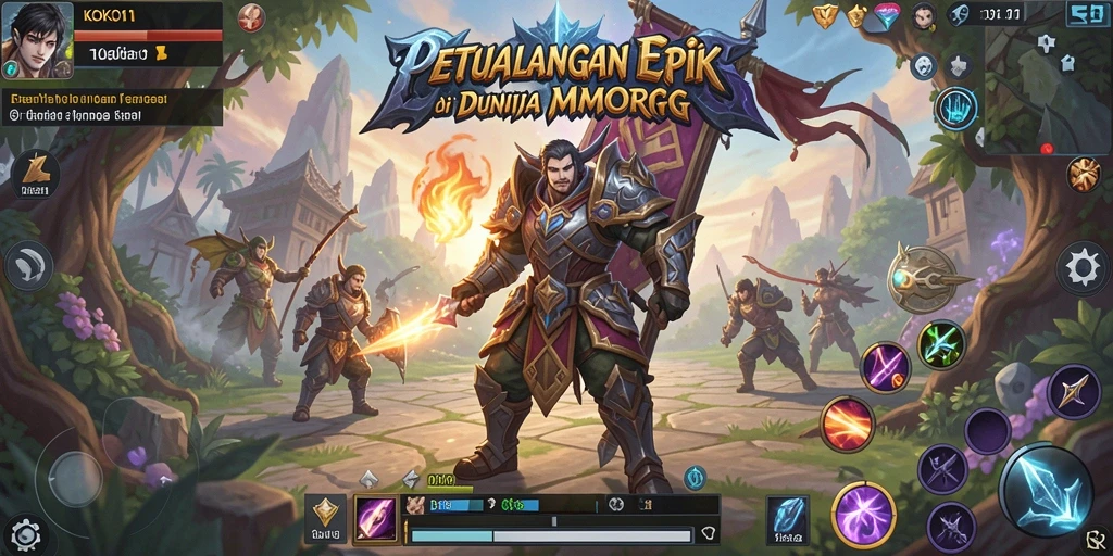 Tampilan gameplay KOKO11 menunjukkan petualangan epik di dunia MMORPG.