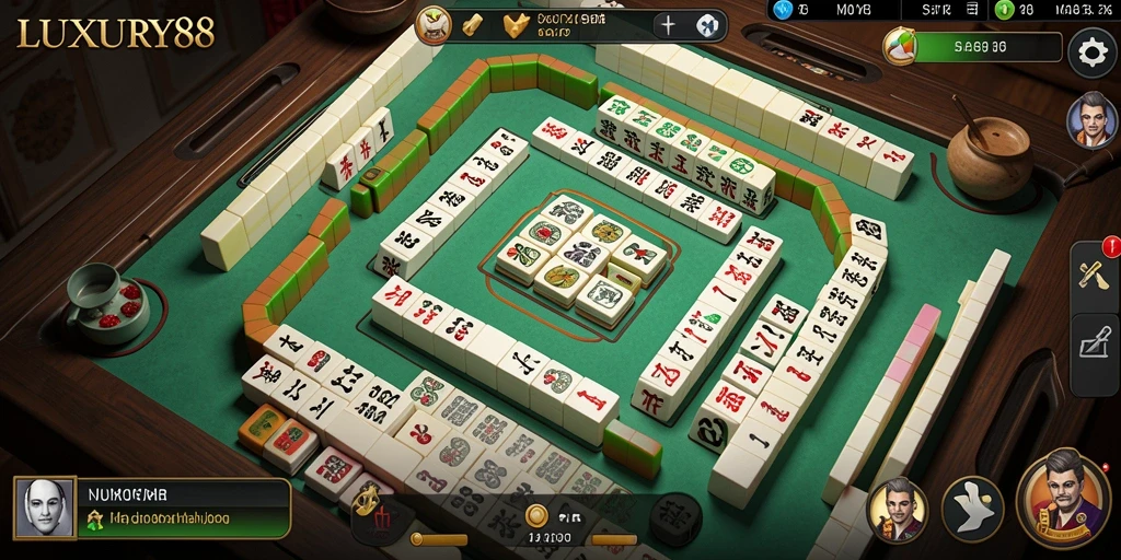 Screenshot dari gameplay seru LUXURY88 yang menunjukkan keseruan Mahjong.
