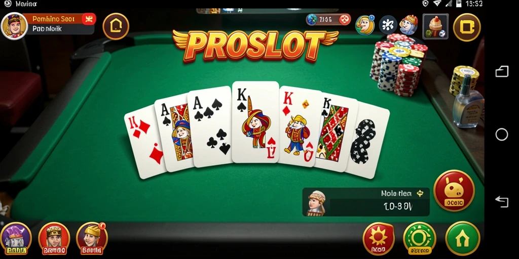 Tampilan menarik gameplay PROSLOT dengan dominasi permainan Domino.