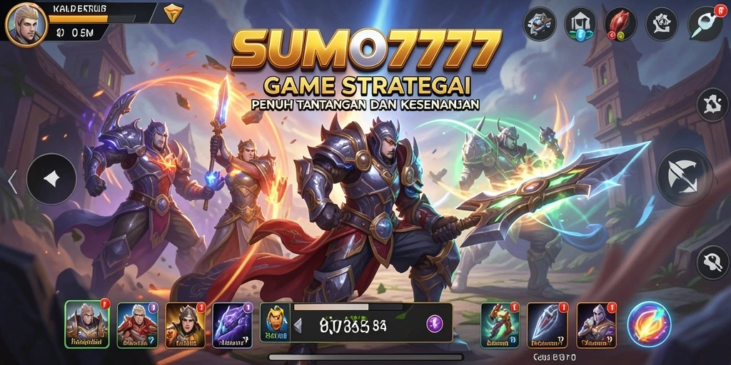 Tampilan gameplay dinamis dan strategi dalam SUMO777 yang mengesankan.