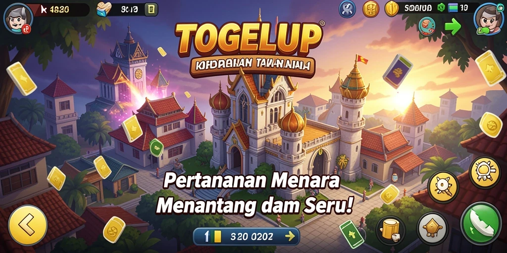 Tampilan gameplay seru Tower Defense di TOGELUP.